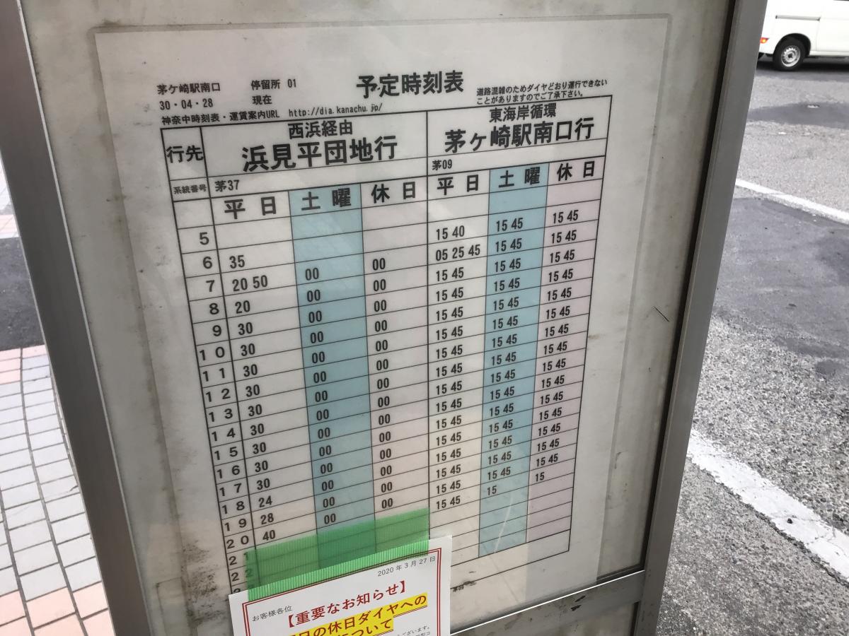ユキサキナビ 神奈川中央交通 茅ケ崎駅南口 バス停留所