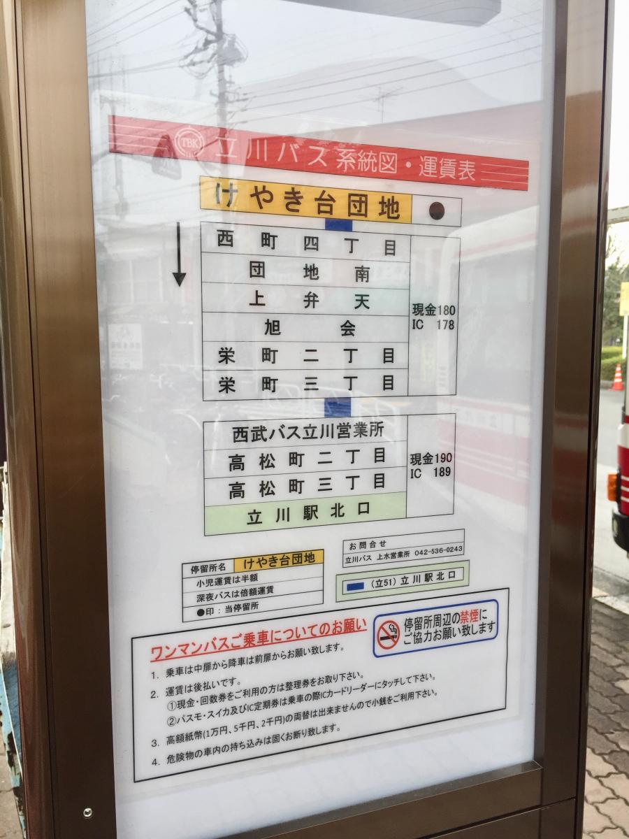 なんでもない立川 けやき台団地バス停 いいね 立川